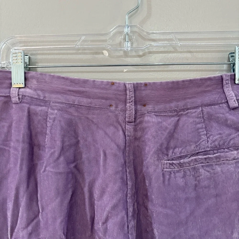 Forte Forte Pants Wide Leg Casual in Lilac Purple Corduroy